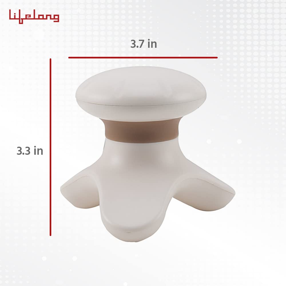 Lifelong Battery Powered Mini Head and Body Massager, Brown