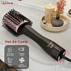 Lifelong Blow Dry Brush | 1 Year Warranty | Hot Air Brush, 1200 Watts, 4 in 1 Hair Styling Brush, Attachments For Blow Dryer, Straightening Comb, Curler & Hot Air Brush (Rose Gold)