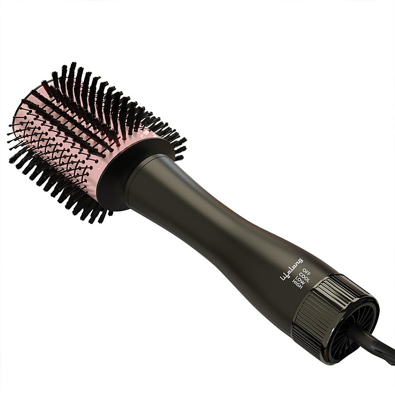 Lifelong Blow Dry Brush | 1 Year Warranty | Hot Air Brush, 1200 Watts, 4 in 1 Hair Styling Brush, Attachments For Blow Dryer, Straightening Comb, Curler & Hot Air Brush (Rose Gold)