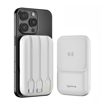 Lifelong Electronics 10000mAh MagSafe Wireless Fast Charging Power Bank | Slim & Compact | For iPhone & All Wireless Enabled Phone