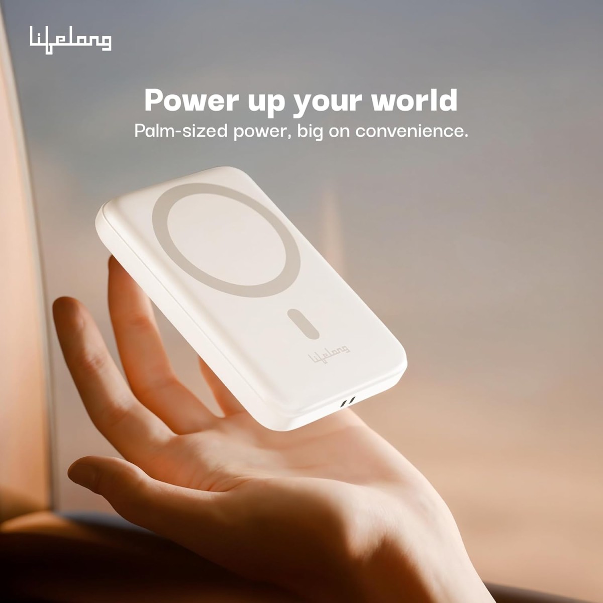 Lifelong Electronics 10000mAh Magsafe Wireless Fast Charging Power Bank for iPhone and All Wireless Qi Enabled Phones & Devices