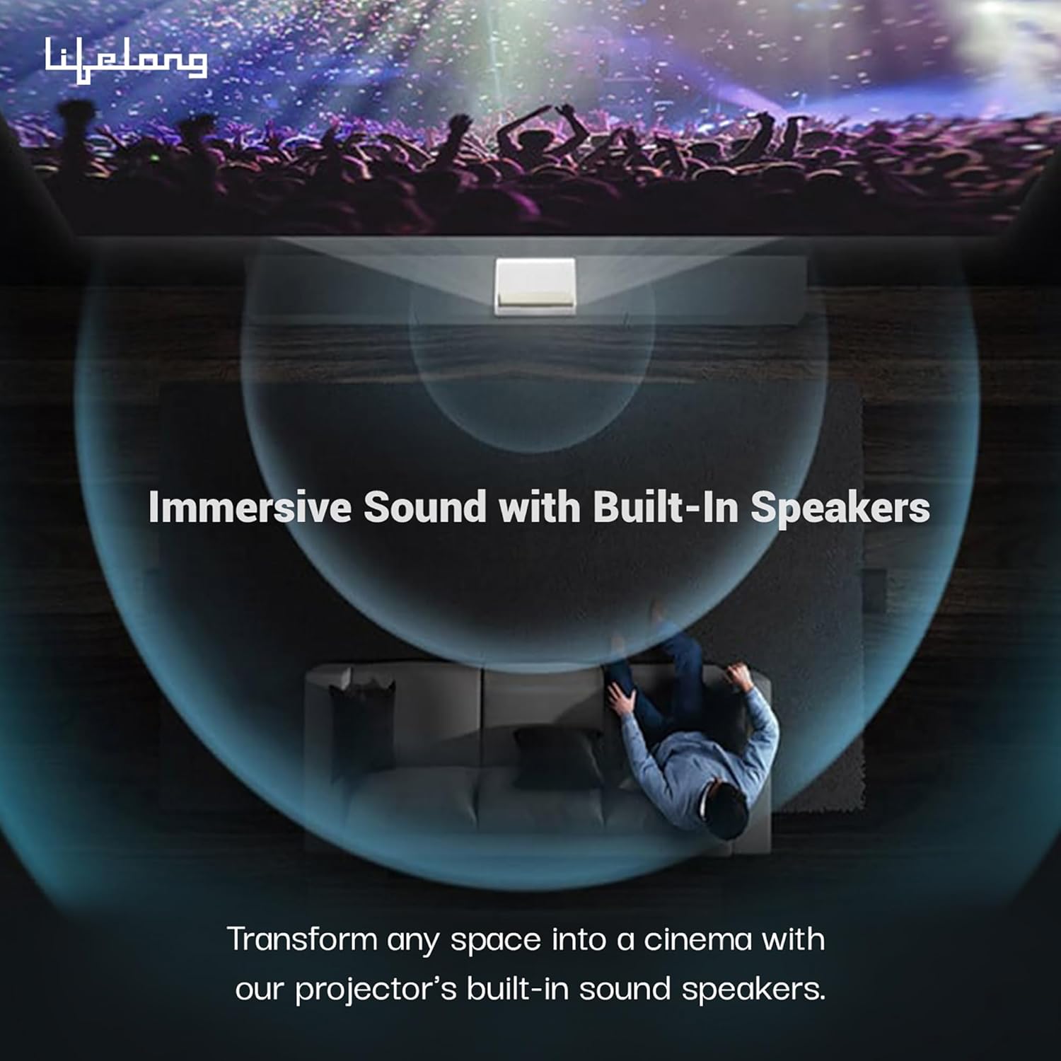 Lifelong Electronics TruePixel Smart Projector | Android, 1080P Full HD ...