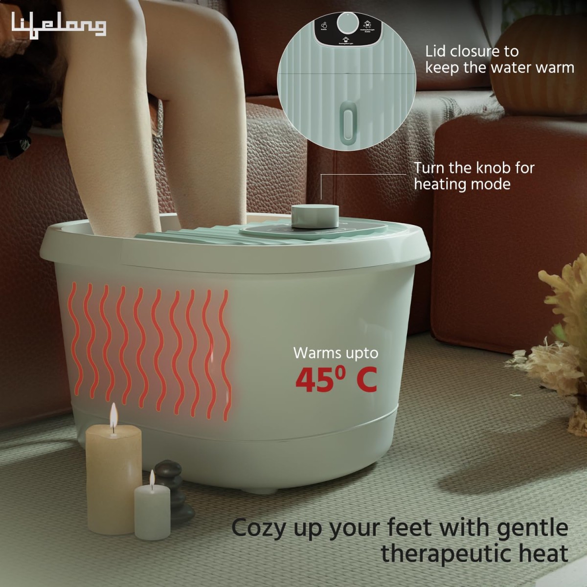 Lifelong Foot Spa Machine | Pedicure, Foot Spa, Massager | Relaxing Heat & Bubbles Surf for Ultimate Foot Massage at Home | 8 Foot Activated Manual Rollers with Red-Light Therapy | Water Heat Function Lifelong Foot Spa Machine | Pedicure, Foot Spa, Massager | Relaxing Heat & Bubbles Surf for Ultimate Foot Massage at Home | 8 Foot Activated Manual Rollers with Red-Light Therapy | Water Heat Function