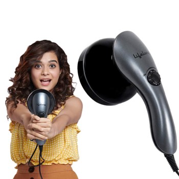 Lifelong LLM171 Electric Handheld Pain Relief Full Body Massager for Neck, Back, Leg & Foot, Gray