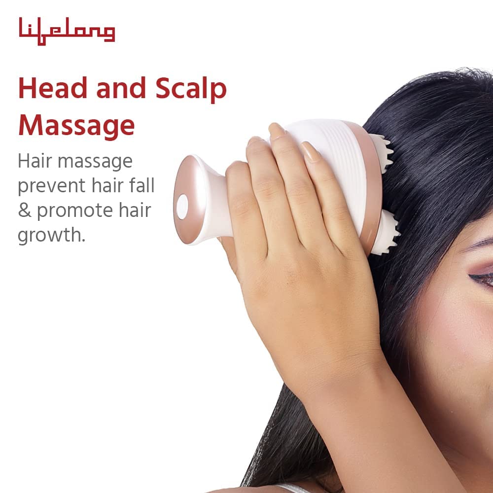 Lifelong LLM225 Rechargeable Head, Scalp Full Body Pain Relief Massager, Electric Head Kneading Massager,4 Speed Modes,Handheld Portable Head Scratcher for Hair Growth,Deep Clean & Relaxation,Brown Lifelong LLM225 Rechargeable Head, Scalp Full Body Pain Relief Massager, Electric Head Kneading Massager,4 Speed Modes,Handheld Portable Head Scratcher for Hair Growth,Deep Clean & Relaxation,Brown