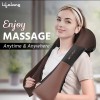 Lifelong LLM495 Neck Massager with Electric Heat Therapy Neck, Shoulder and Back Massager for pain and stress relief|Free Carry Bag