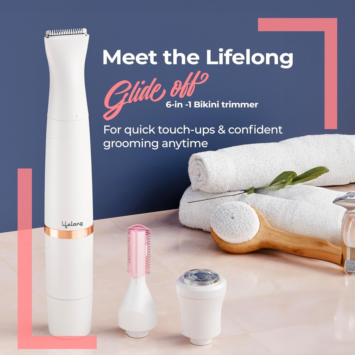 Lifelong LLPCW30 Rechargeable Eyebrow, Underarms And Bikini Trimmer