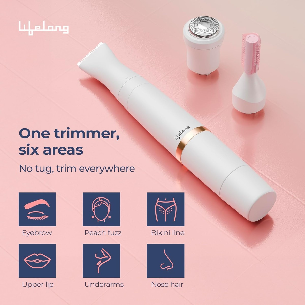 Lifelong LLPCW30 Rechargeable Eyebrow, Underarms And Bikini Trimmer