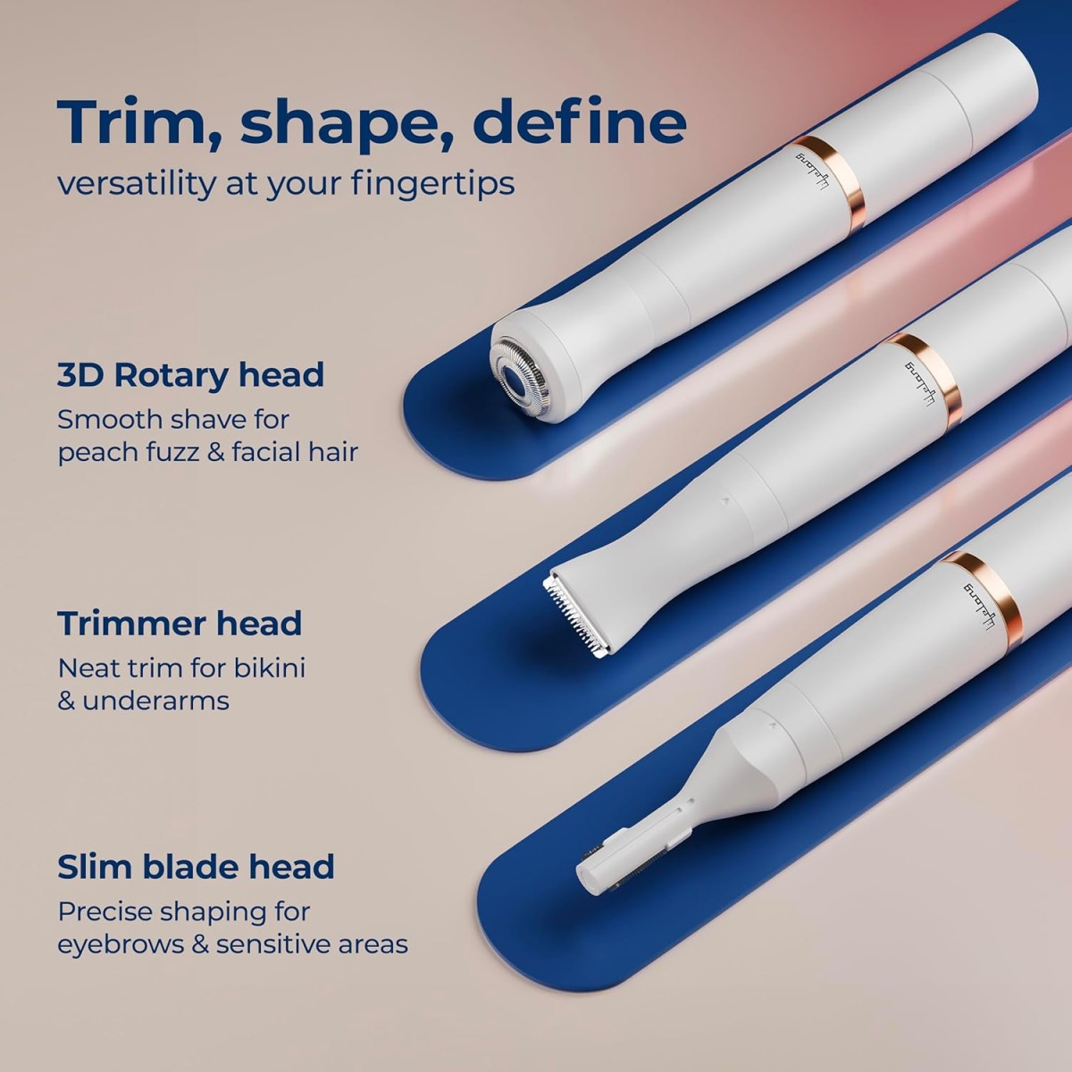 Lifelong LLPCW30 Rechargeable Eyebrow, Underarms And Bikini Trimmer