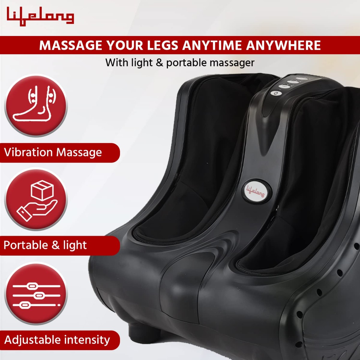 Lifelong Leg, Foot and Calf Massager Rolling & Kneading Functions for Pain Relief & Improving Blood Circulation, (LLM747,Black) Lifelong Leg, Foot and Calf Massager Rolling & Kneading Functions for Pain Relief & Improving Blood Circulation, (LLM747,Black)