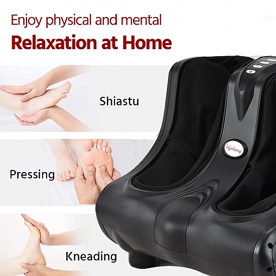 Lifelong Leg, Foot and Calf Massager Rolling & Kneading Functions for Pain Relief & Improving Blood Circulation, (LLM747,Black)