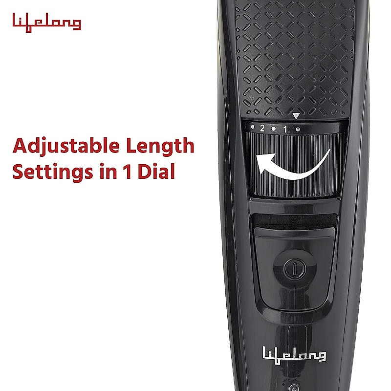 Lifelong Trimmer- 45 Minutes Runtime 20 Length Settings | Cordless, Rechargeable Trimmer with 1 Year Warranty (LLPCM13, Black)