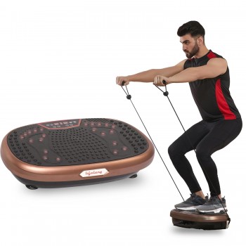 Lifelong Vibration Plate Machine for Home - Body Vibration Weight Loss Machine for Women & Men - Muscle Toning, Pain Relief, Flexibility, Gym Equipment for Calorie Burning Comes with 5 Program Modes