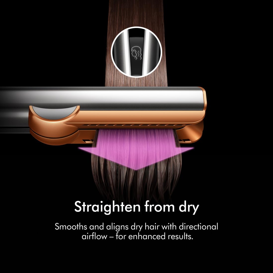 [Limited Edition] Dyson Airstrait Hair Straightener [Red Velvet & Gold] | Straightens with Air | No Hot Plates, No Heat Damage