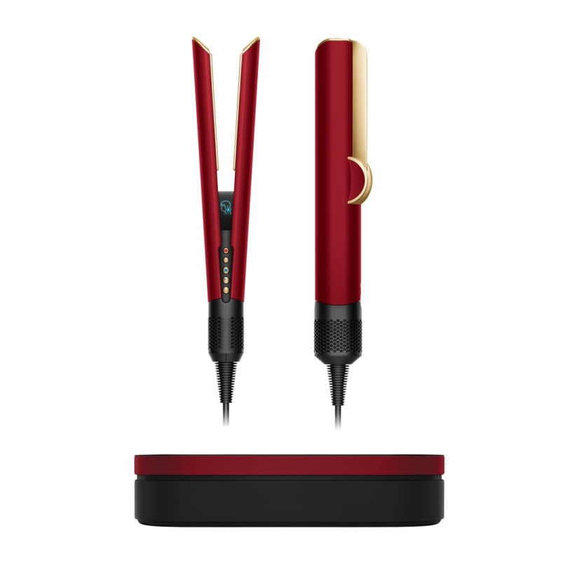 [Limited Edition] Dyson Airstrait Hair Straightener [Red Velvet & Gold] | Straightens with Air | No Hot Plates, No Heat Damage