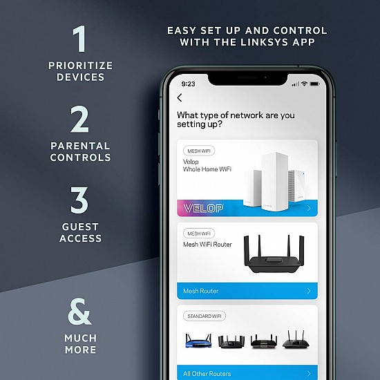 Linksys E7350 Dual band AX1800 Wi-Fi 6 with Easy mesh for Home Networking