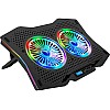 Live Tech Storm Pro Laptop Cooling Led Pad with Dual Fan for 15.6" to 17.3" Notebooks