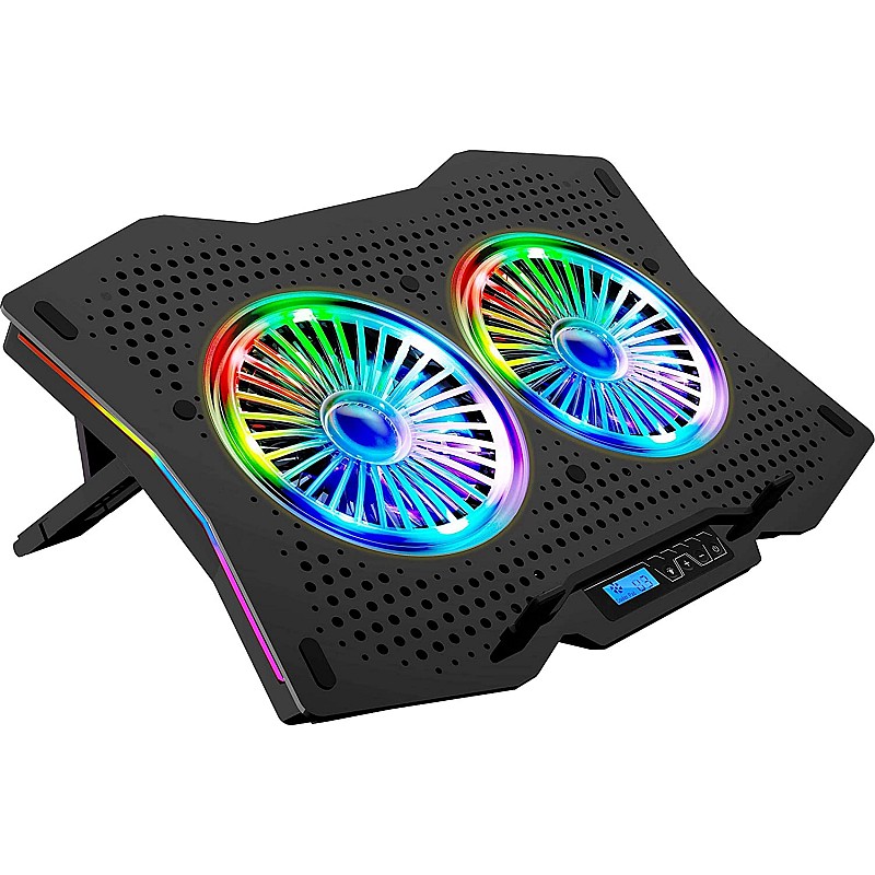 Live Tech Storm Pro Laptop Cooling Led Pad with Dual Fan for 15.6" to 17.3" Notebooks