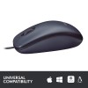 Logitech B100 Corded Wired USB Right or Left Hand Use Mouse for Computers and laptops - Black