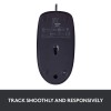 Logitech B100 Corded Wired USB Right or Left Hand Use Mouse for Computers and laptops - Black