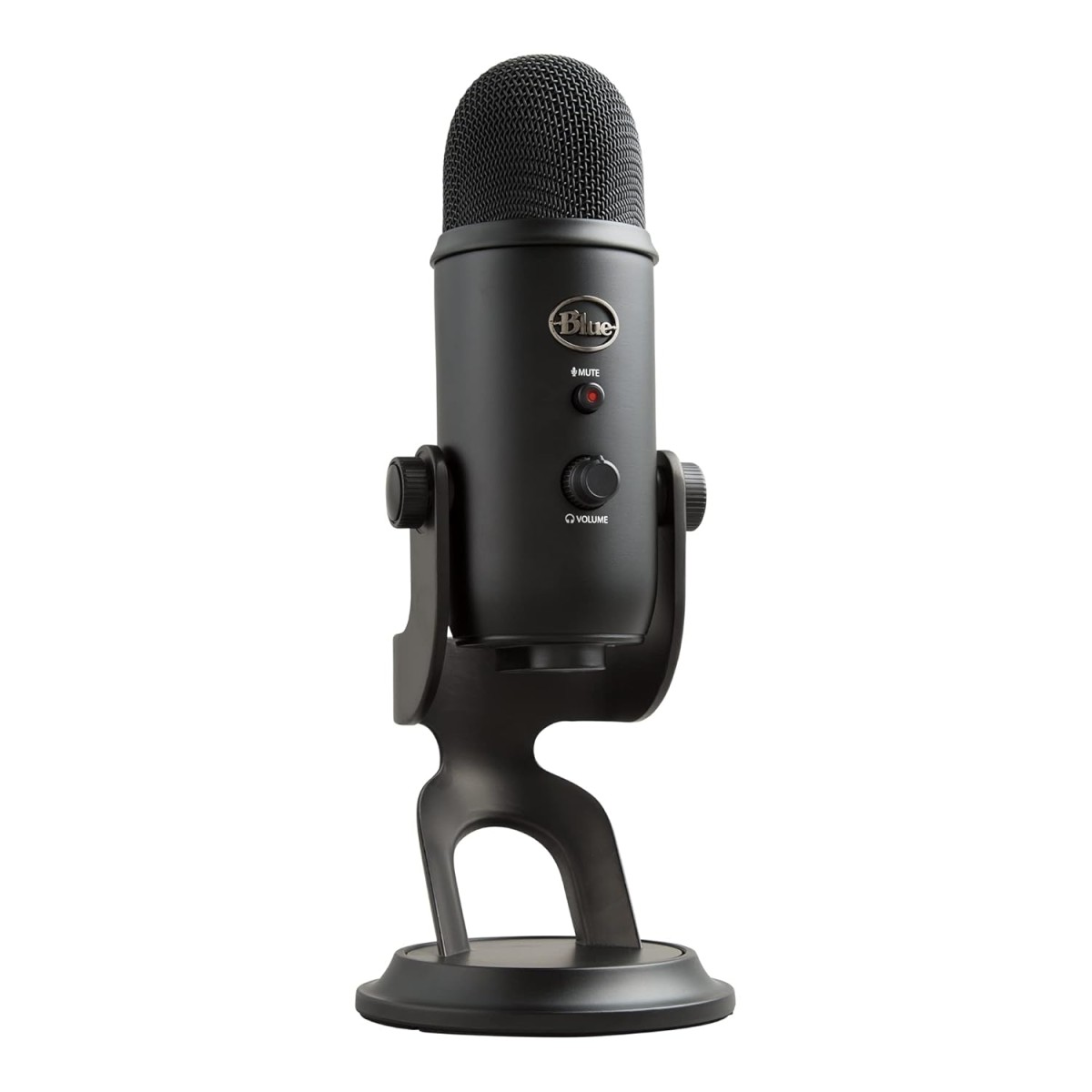 Logitech Blue Yeti USB Microphone for Recording, Streaming, Gaming, Podcasting on PC and Mac, Condenser Mic for Laptop or Computer with Blue VO!CE Effects, Adjustable Stand, Plug and Play - Blackout