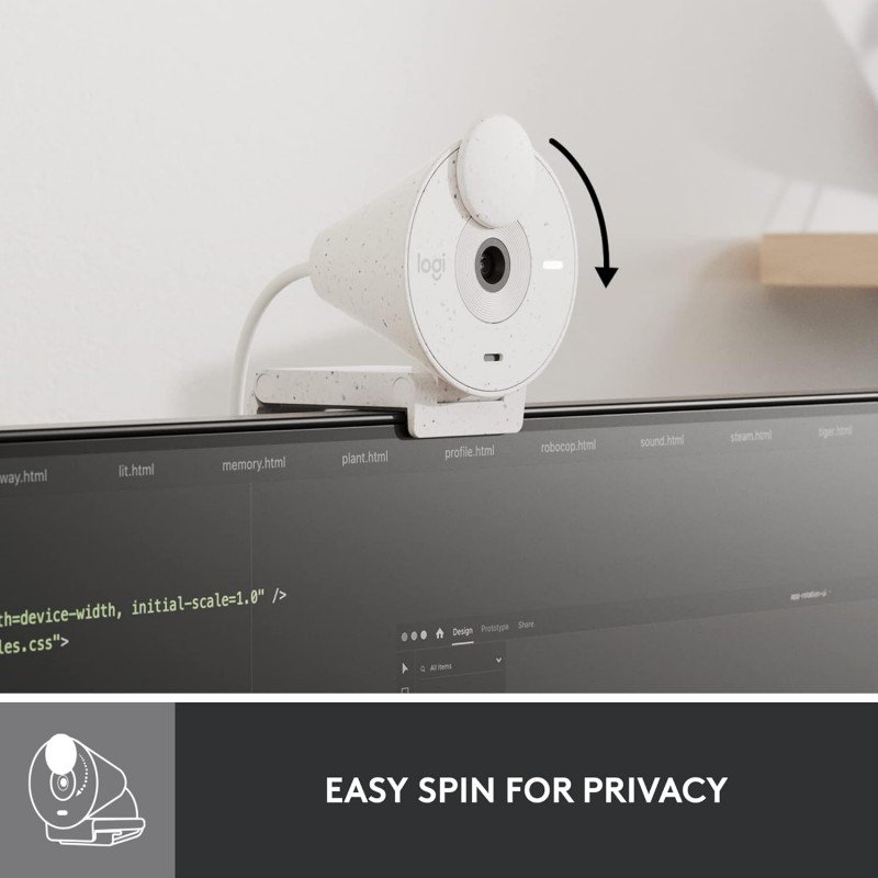 Logitech Brio 300 Full Hd Webcam with Privacy Shutter, Noise Reduction Microphone, USB-C, Certified for Zoom, Microsoft Teams, Google Meet, Auto Light Correction - Graphite - Digital Logitech Brio 300 Full Hd Webcam with Privacy Shutter, Noise Reduction Microphone, USB-C, Certified for Zoom, Microsoft Teams, Google Meet, Auto Light Correction - Graphite - Digital