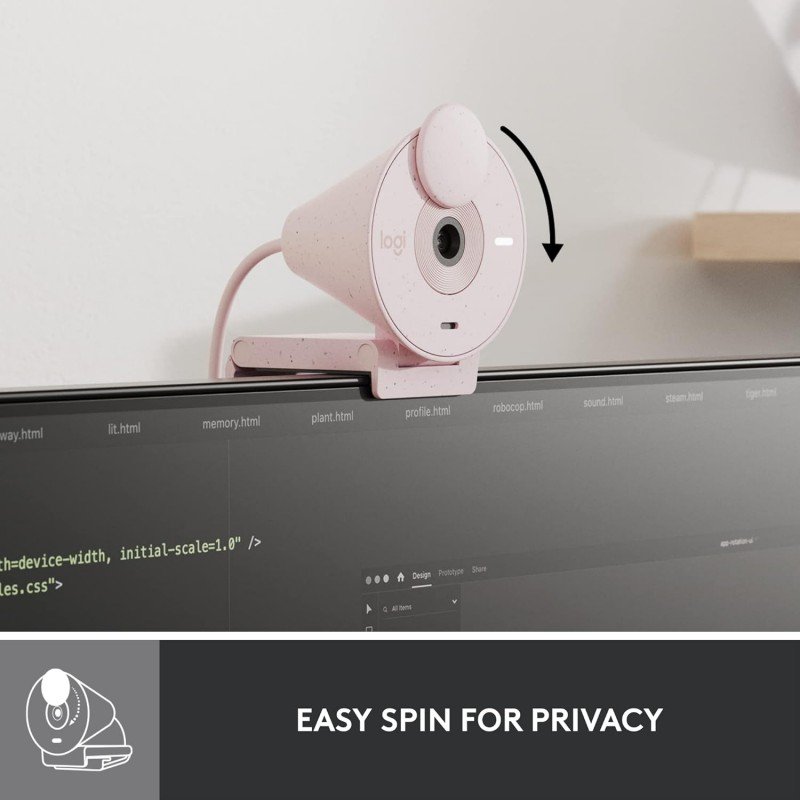 Logitech Brio 300 Full Hd Webcam with Privacy Shutter, Noise Reduction Microphone, USB-C, Certified for Zoom, Microsoft Teams, Google Meet, Auto Light Correction - Graphite - Digital Logitech Brio 300 Full Hd Webcam with Privacy Shutter, Noise Reduction Microphone, USB-C, Certified for Zoom, Microsoft Teams, Google Meet, Auto Light Correction - Graphite - Digital