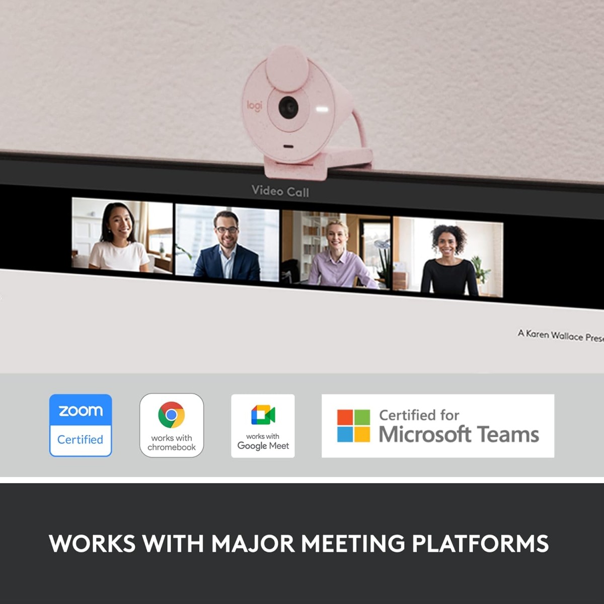 Logitech Brio 300 Full Hd Webcam with Privacy Shutter, Noise Reduction Microphone, USB-C, Certified for Zoom, Microsoft Teams, Google Meet, Auto Light Correction - Graphite - Digital