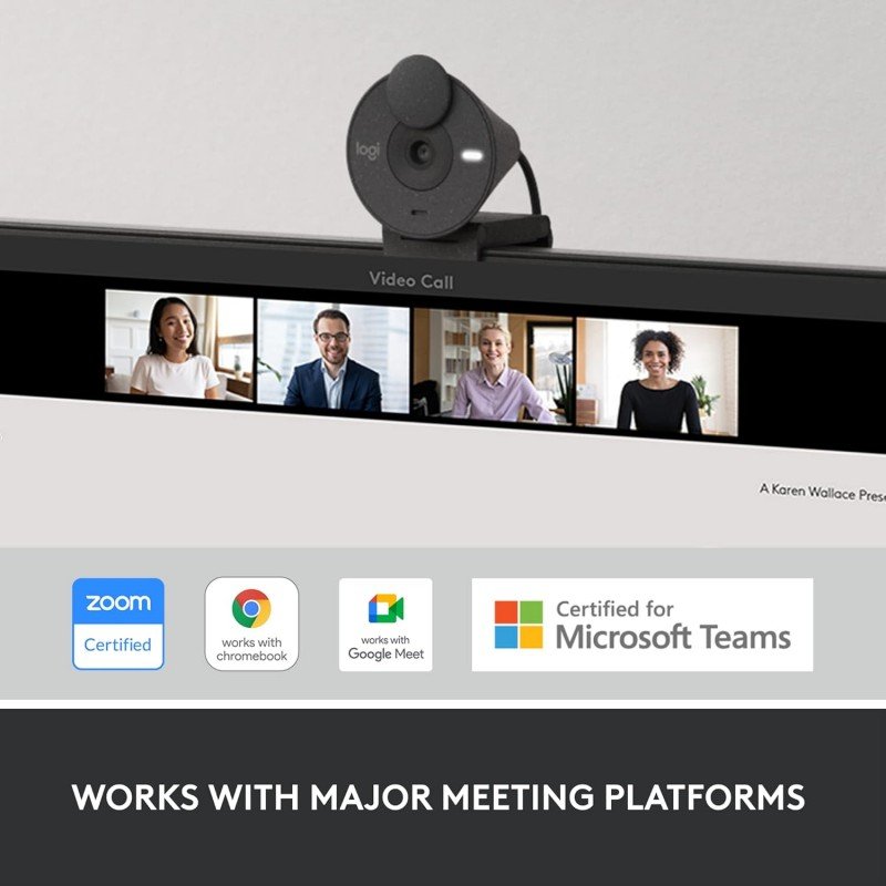 Logitech Brio 300 Full Hd Webcam with Privacy Shutter, Noise Reduction Microphone, USB-C, Certified for Zoom, Microsoft Teams, Google Meet, Auto Light Correction - Graphite - Digital Logitech Brio 300 Full Hd Webcam with Privacy Shutter, Noise Reduction Microphone, USB-C, Certified for Zoom, Microsoft Teams, Google Meet, Auto Light Correction - Graphite - Digital