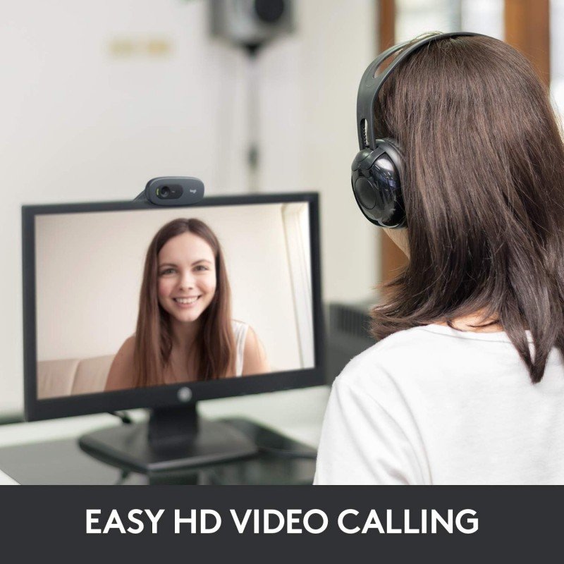 Logitech C270 HD Webcam, HD 720p/30fps, Widescreen HD Video Calling, HD Light Correction, Noise-Reducing Mic, for Skype, FaceTime, Hangouts, WebEx, PC/Mac/Laptop/MacBook/Tablet - Black Logitech C270 HD Webcam, HD 720p/30fps, Widescreen HD Video Calling, HD Light Correction, Noise-Reducing Mic, for Skype, FaceTime, Hangouts, WebEx, PC/Mac/Laptop/MacBook/Tablet - Black