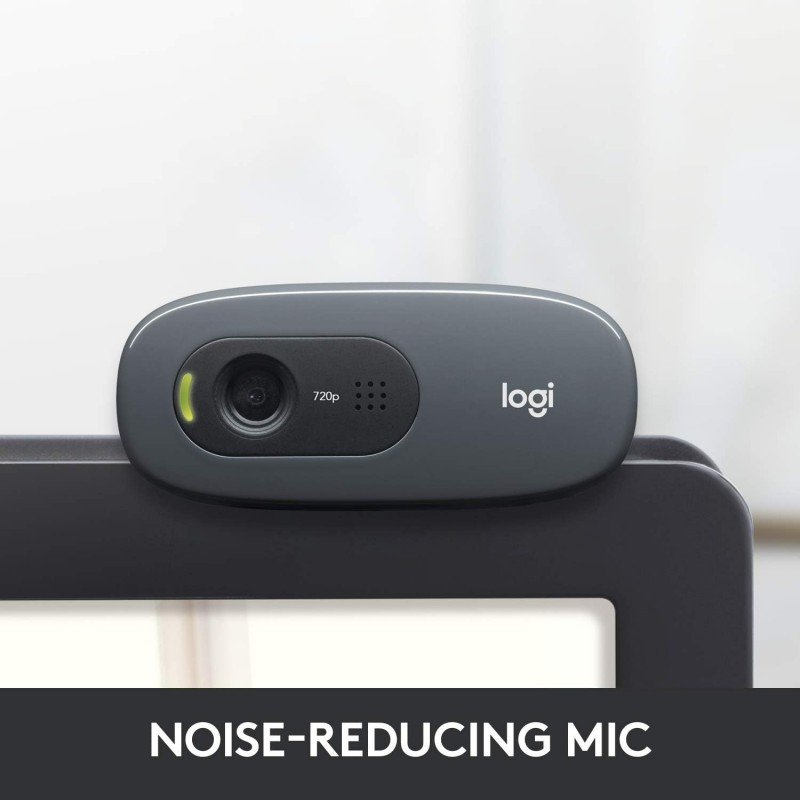 Logitech C270 HD Webcam, HD 720p/30fps, Widescreen HD Video Calling, HD Light Correction, Noise-Reducing Mic, for Skype, FaceTime, Hangouts, WebEx, PC/Mac/Laptop/MacBook/Tablet - Black Logitech C270 HD Webcam, HD 720p/30fps, Widescreen HD Video Calling, HD Light Correction, Noise-Reducing Mic, for Skype, FaceTime, Hangouts, WebEx, PC/Mac/Laptop/MacBook/Tablet - Black