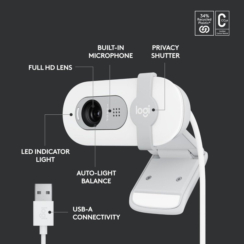 Logitech C270 HD Webcam, HD 720p/30fps, Widescreen HD Video Calling, HD Light Correction, Noise-Reducing Mic, for Skype, FaceTime, Hangouts, WebEx, PC/Mac/Laptop/MacBook/Tablet - Black Logitech C270 HD Webcam, HD 720p/30fps, Widescreen HD Video Calling, HD Light Correction, Noise-Reducing Mic, for Skype, FaceTime, Hangouts, WebEx, PC/Mac/Laptop/MacBook/Tablet - Black