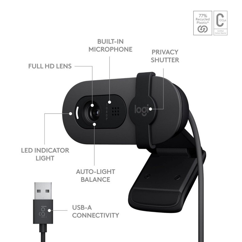 Logitech C270 HD Webcam, HD 720p/30fps, Widescreen HD Video Calling, HD Light Correction, Noise-Reducing Mic, for Skype, FaceTime, Hangouts, WebEx, PC/Mac/Laptop/MacBook/Tablet - Black Logitech C270 HD Webcam, HD 720p/30fps, Widescreen HD Video Calling, HD Light Correction, Noise-Reducing Mic, for Skype, FaceTime, Hangouts, WebEx, PC/Mac/Laptop/MacBook/Tablet - Black