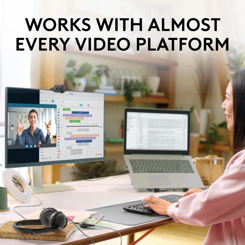 Logitech C270 HD Webcam, HD 720p/30fps, Widescreen HD Video Calling, HD Light Correction, Noise-Reducing Mic, for Skype, FaceTime, Hangouts, WebEx, PC/Mac/Laptop/MacBook/Tablet - Black Logitech C270 HD Webcam, HD 720p/30fps, Widescreen HD Video Calling, HD Light Correction, Noise-Reducing Mic, for Skype, FaceTime, Hangouts, WebEx, PC/Mac/Laptop/MacBook/Tablet - Black