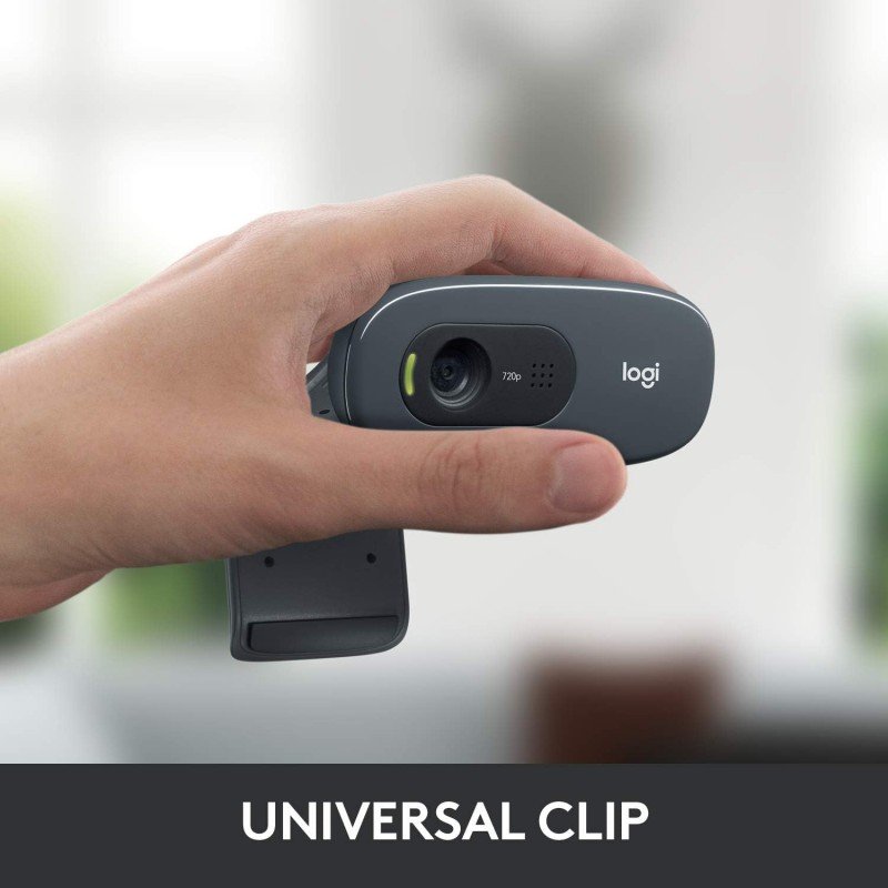 Logitech C270 HD Webcam, HD 720p/30fps, Widescreen HD Video Calling, HD Light Correction, Noise-Reducing Mic, for Skype, FaceTime, Hangouts, WebEx, PC/Mac/Laptop/MacBook/Tablet - Black Logitech C270 HD Webcam, HD 720p/30fps, Widescreen HD Video Calling, HD Light Correction, Noise-Reducing Mic, for Skype, FaceTime, Hangouts, WebEx, PC/Mac/Laptop/MacBook/Tablet - Black