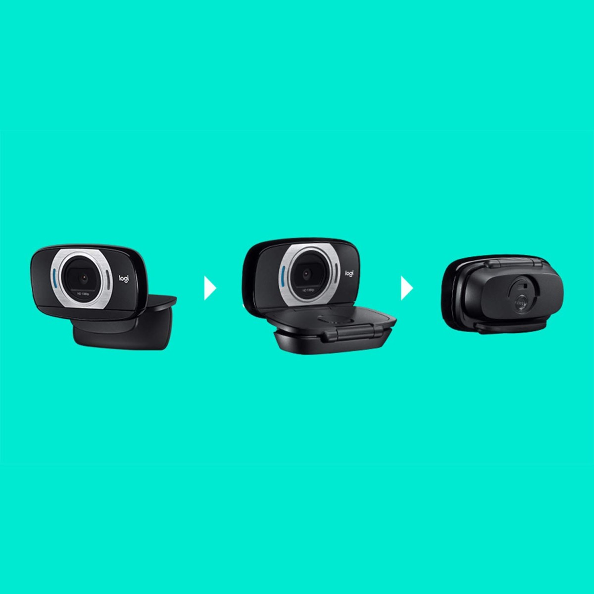 Logitech C615 Portable Webcam, Full HD 1080p/30fps, Widescreen HD Video Calling, HD Light Correction