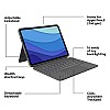 Logitech Combo Touch iPad Pro 11-inch (1st, 2nd, 3rd gen) Keyboard Case, Detachable Backlit Keyboard