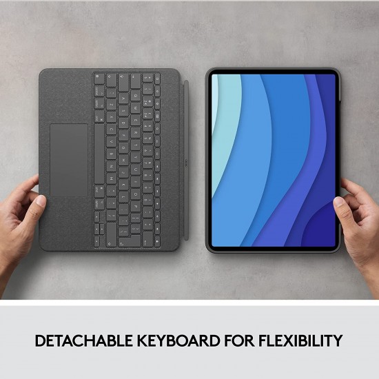 Logitech Combo Touch iPad Pro 11-inch (1st, 2nd, 3rd gen) Keyboard Case, Detachable Backlit Keyboard