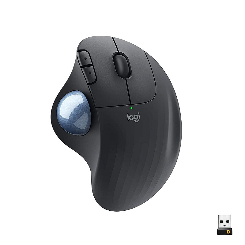 Logitech Ergo M575 Wireless Trackball Mouse Easy Thumb Control, Precision and Smooth Tracking Black