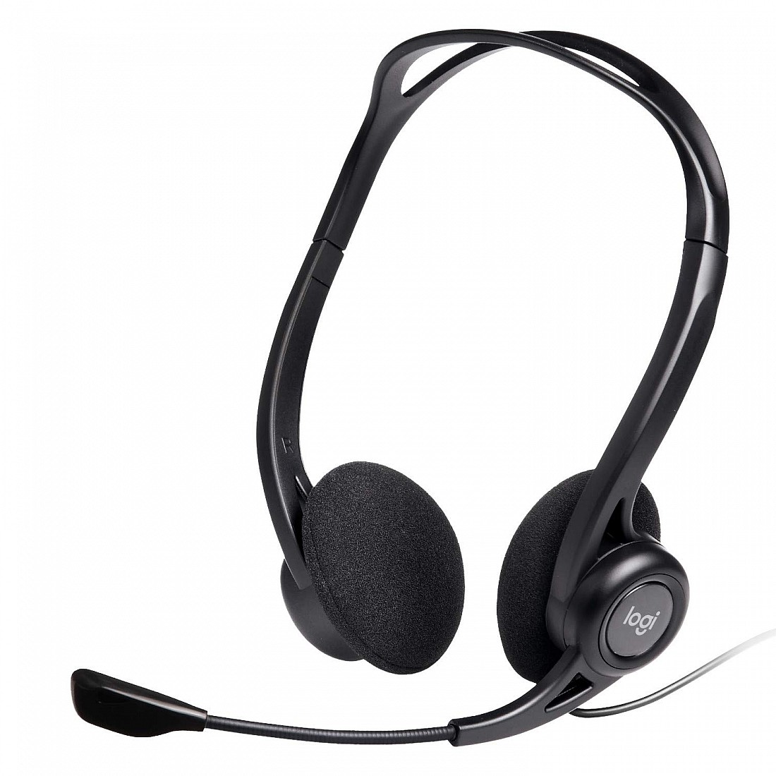 Logitech H370 Usb Stereo Wired Over Ear Headphones With Mic In Line Controls Black