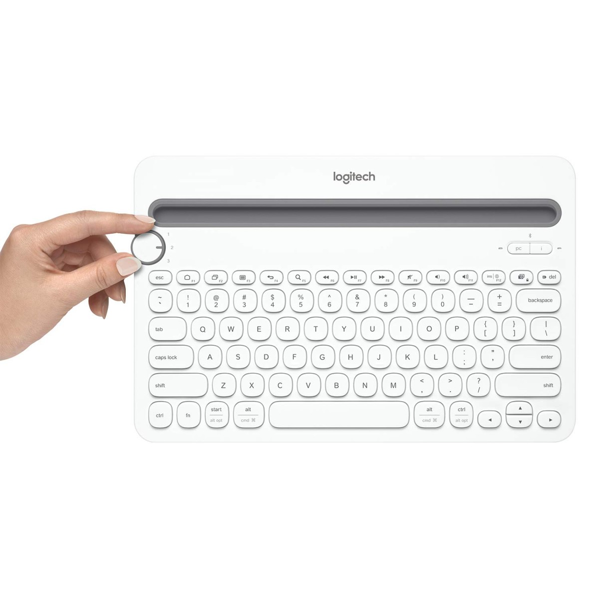 Logitech K480 Wireless Bluetooth Multi Device Keyboard for Windows White