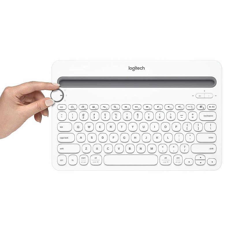 Logitech K480 Wireless Bluetooth Multi Device Keyboard for Windows White