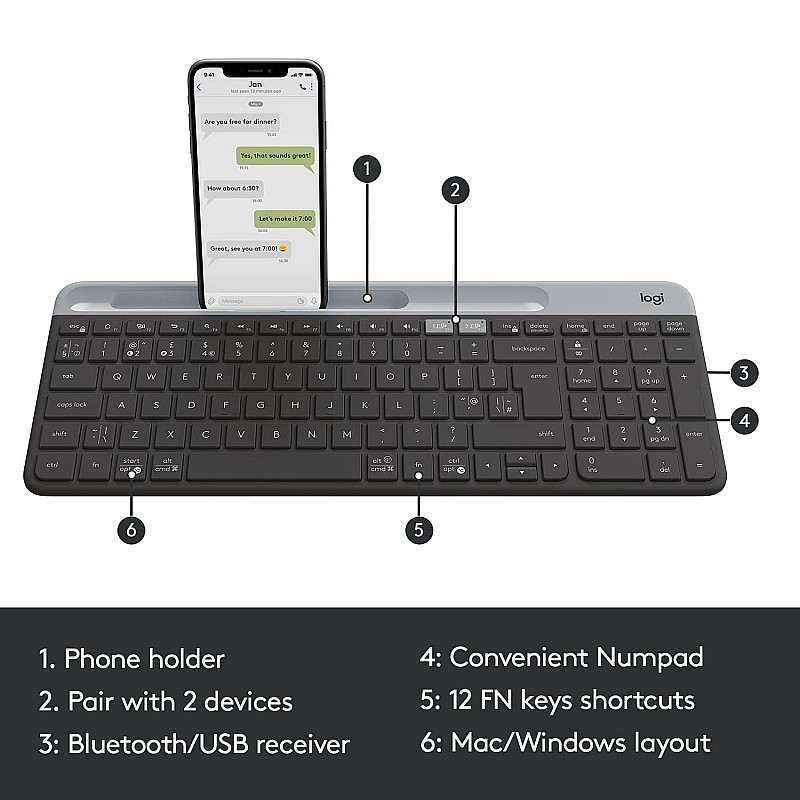 Logitech K580 Slim Multi-Device Wireless Keyboard