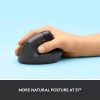 Logitech Lift Vertical Ergonomic Mouse, Wireless, Bluetooth or Logi Bolt USB Receiver, Quiet clicks, 4 Buttons, Compatible with Windows/macOS/iPadOS, Laptop, PC - Pale Grey