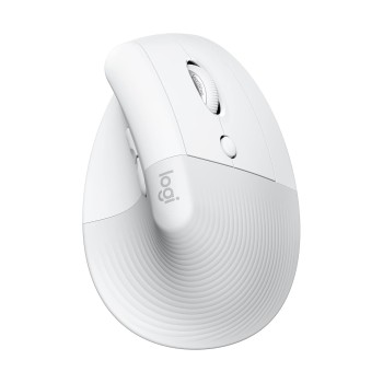 Logitech Lift Vertical Ergonomic Mouse, Wireless, Bluetooth or Logi Bolt USB Receiver, Quiet clicks, 4 Buttons, Compatible with Windows/macOS/iPadOS, Laptop, PC - Graphite White