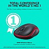 Logitech M185 Wireless Mouse, 2.4GHz with USB Mini Receiver (Red)