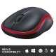 Logitech M185 Wireless Mouse, 2.4GHz with USB Mini Receiver (Red)