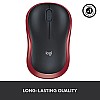 Logitech M185 Wireless Mouse, 2.4GHz with USB Mini Receiver (Red)