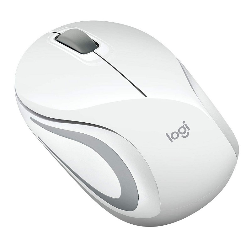 Logitech M187 Ultra Portable Wireless Mouse, 2.4 GHz with USB Receiver White