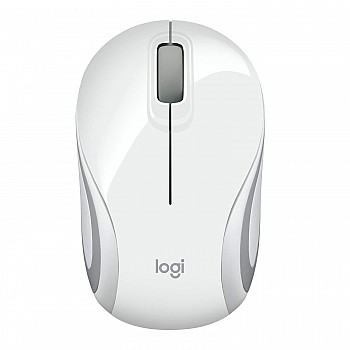 Logitech M187 Ultra Portable Wireless Mouse, 2.4 GHz with USB Receiver White